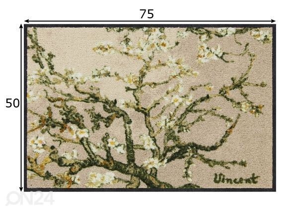 Ovimatto Mandelbaum beige 50x75 cm mitat