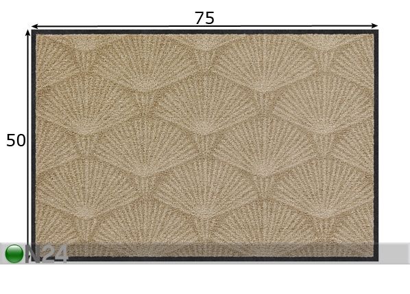 Ovimatto Yuna sand 50x75 cm mitat