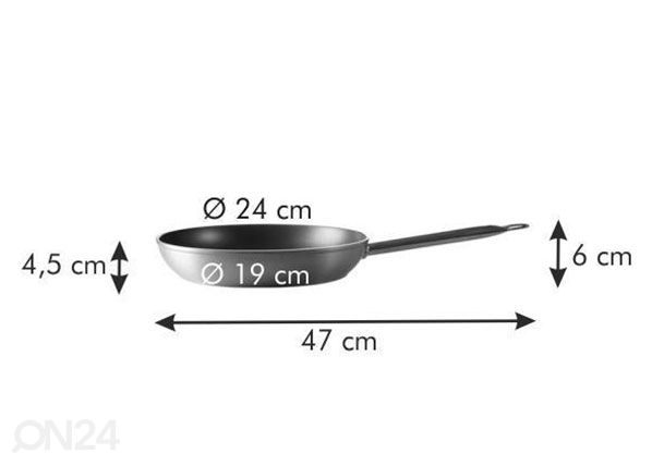 Paistinpannu Tescoma Grandchef Ø 24 cm, pitkä kahva mitat