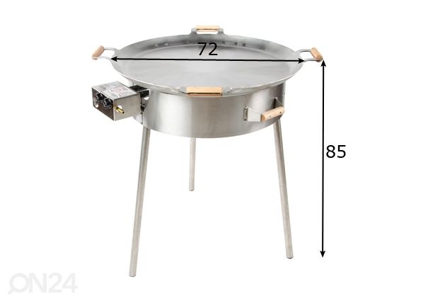 Paistopannu PRO 720 mitat