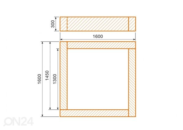 Pallomeri 160x160 cm mitat