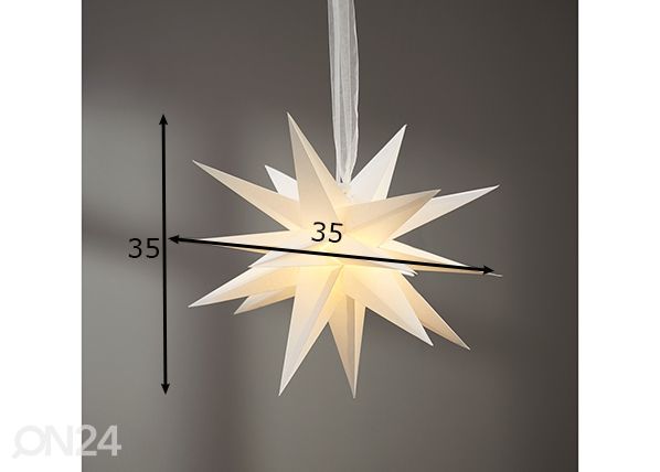 Paperitähti December 35 cm, valkoinen