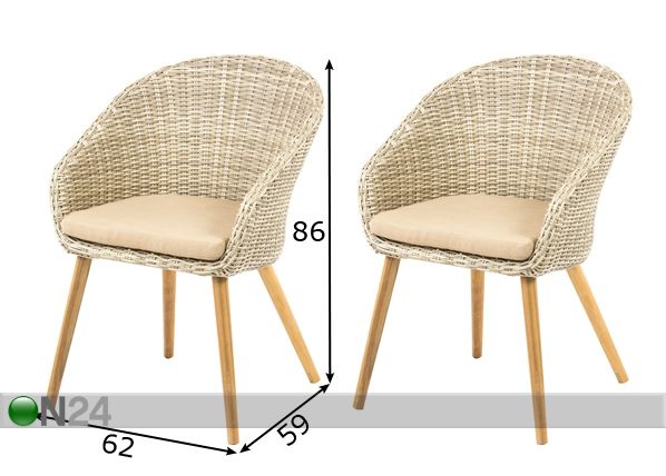 Parveketuolit MIRA, 2 kpl mitat
