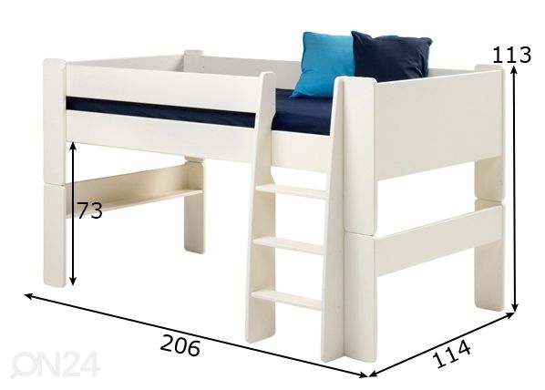 Parvisänky For Kids 613 90x200 cm mitat