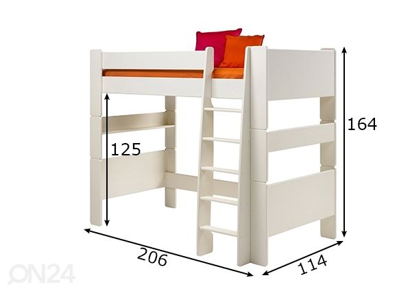 Parvisänky For Kids 614 90x200 cm mitat