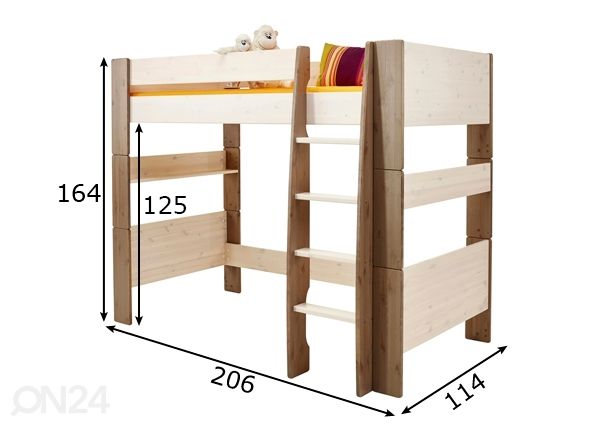 Parvisänky For Kids 614 90x200 cm mitat