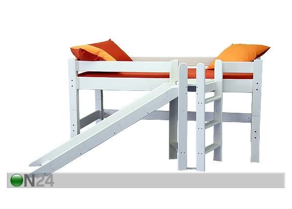 Parvisänky ja liukumäki FÖÖNIKS 90x200 cm, liukumäellä