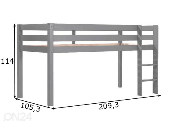 ParvisänkyPino 90x200 cm mitat