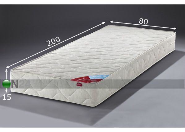 Patja BLUE MEMORY FOAM 80x200 cm mitat