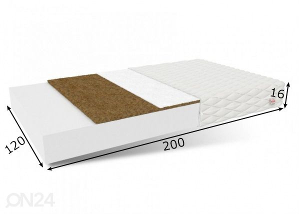 Patja Carini Max 120x200 cm mitat