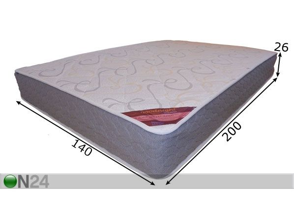 Patja GoodNight 140x200 cm mitat