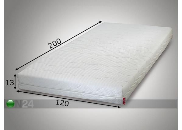Patja LATEX 120x200 cm mitat