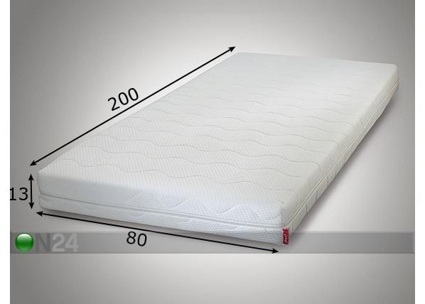 Patja LATEX  COCO 80x200 cm mitat