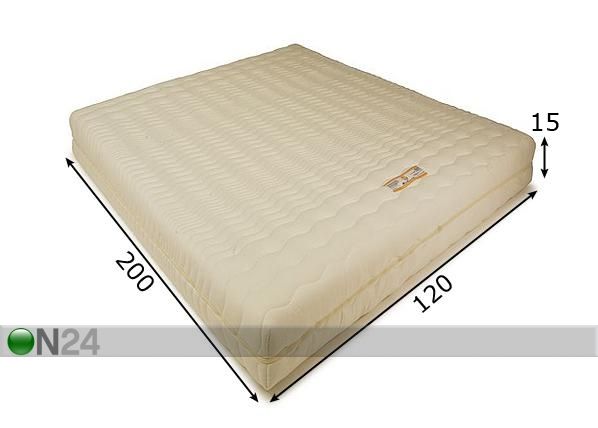 Patja MADRAZZI Memory Foam 120x200x14 cm mitat