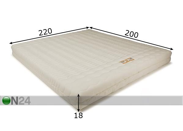 Patja MADRAZZI Memory Foam 220x200x18 mitat