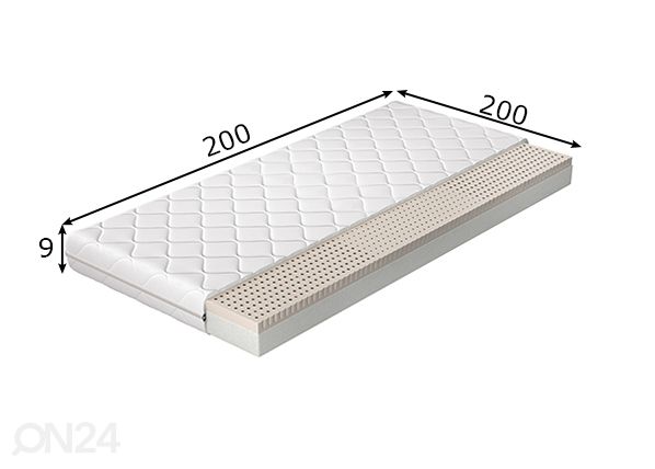 Patja Moska 200x200 cm mitat