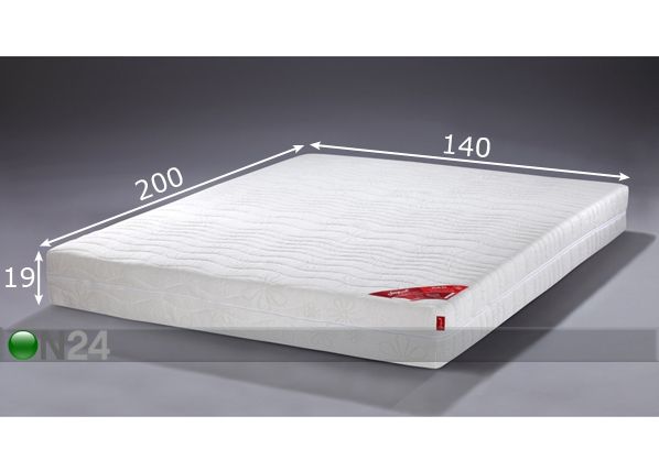 Patja RED ZONED FOAM 140x200 cm mitat