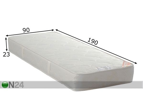 Patja SOFT EKOLOGINEN 90x190 cm mitat