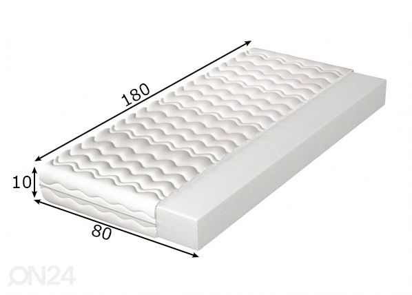 Patja Zeus 10, 80x180 cm mitat