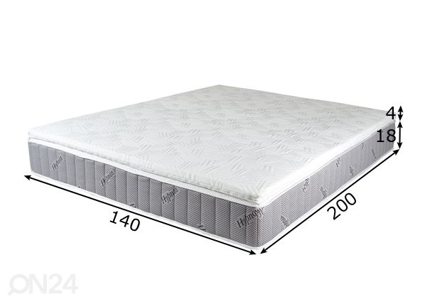 Patjasarja Hypnos Luna (Pocket+HR) 140x200 cm mitat