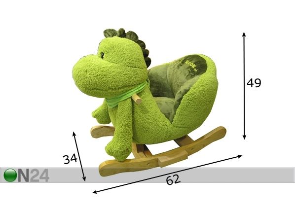 Pehmeä keinu DINOSAURUS mitat
