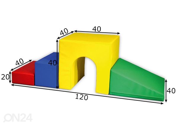 Pehmeät moduuliosat Set 17-4 mitat