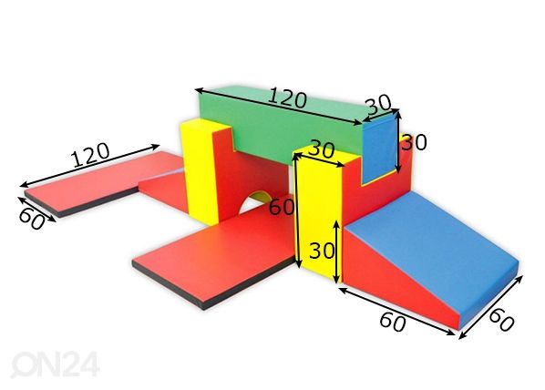 Pehmeät moduuliosat SET 7 mitat