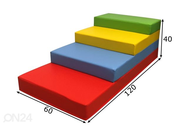 Pehmeät moduulipalikat Portaat 4 mitat
