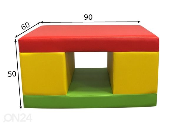Pehmeät moduulipalikat Tunneli mitat