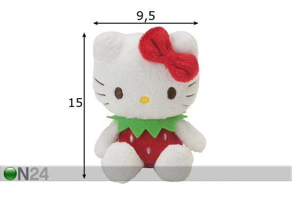 Pehmolelu MANSIKKA HELLO KITTY mitat