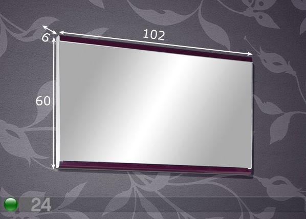 Peili 102x60 cm mitat