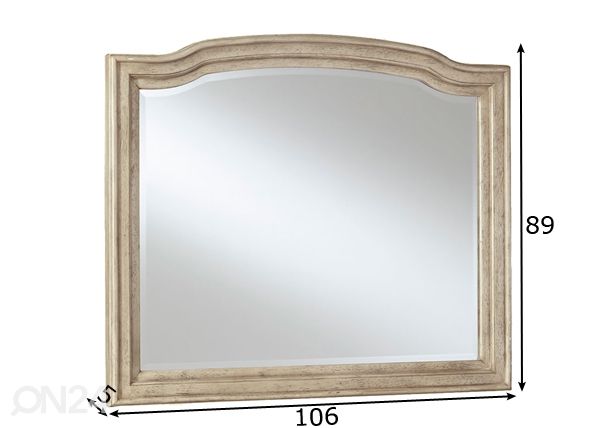 Peili 106x89 cm mitat