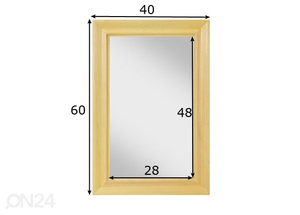 Peili 40x60 cm mitat