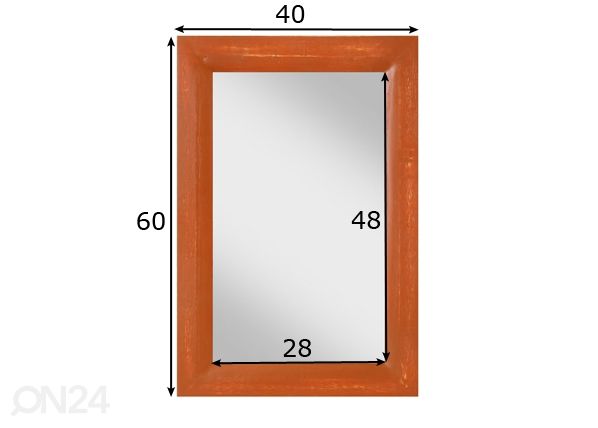 Peili 40x60 cm mitat