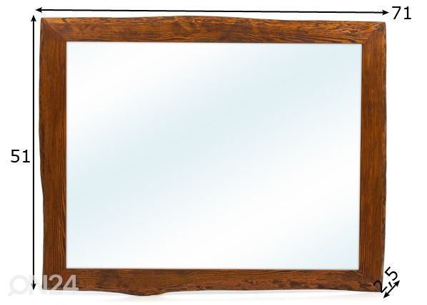 Peili 71x51 cm mitat