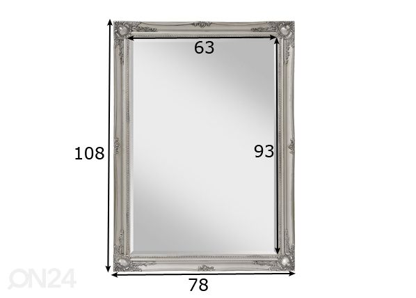 Peili 78x108 cm mitat
