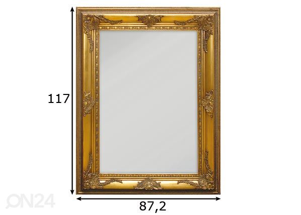 Peili 87,2x117 cm mitat