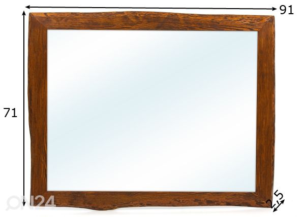 Peili 91x71 cm mitat