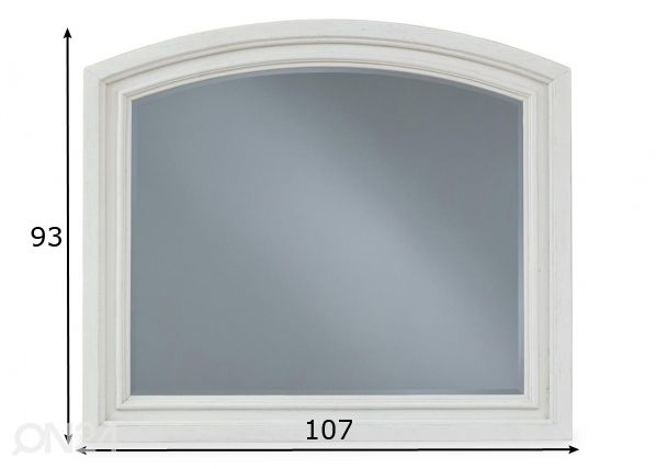 Peili 93x107 cm mitat