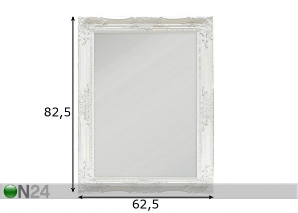 Peili Antique White 62,5 x 82,5 cm mitat