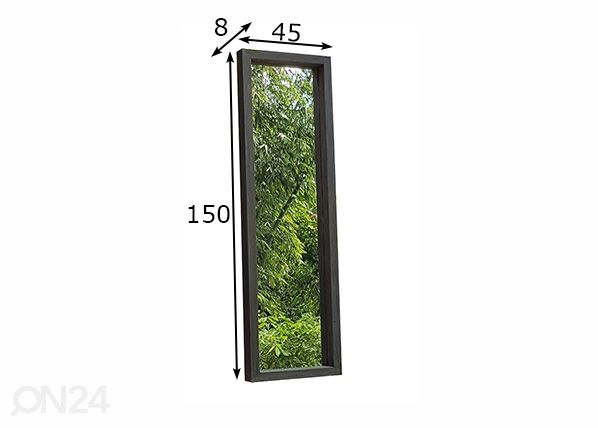 Peili Charcoal 150x45 cm mitat