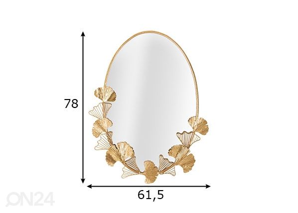 Peili Glam, kullanvärinen mitat