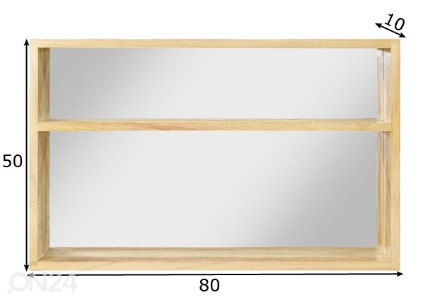 Peili ja hylly 80x50 cm mitat