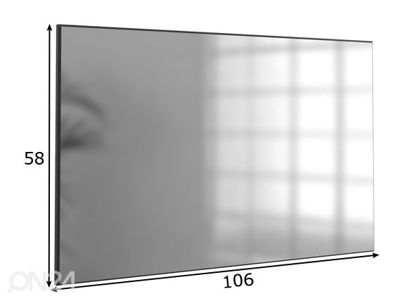 Peili Kopenhagen 60x106 cm mitat