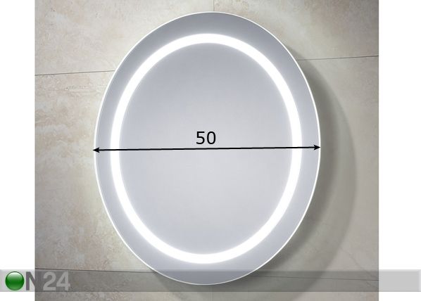 Peili LED-valaistuksella Aria mitat