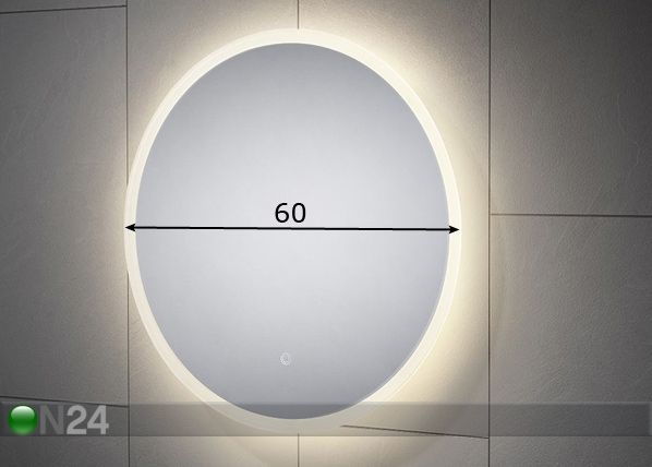 Peili LED-valaistuksella Como mitat