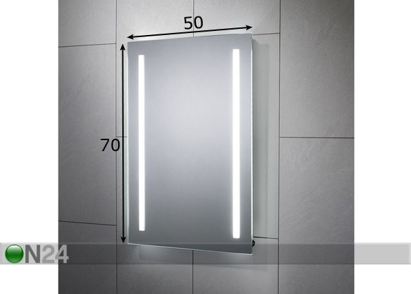 Peili LED-valaistuksella Gina mitat