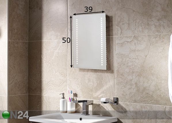 Peili LED-valaistuksella Isla mitat
