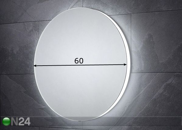 Peili LED-valaistuksella Luna mitat