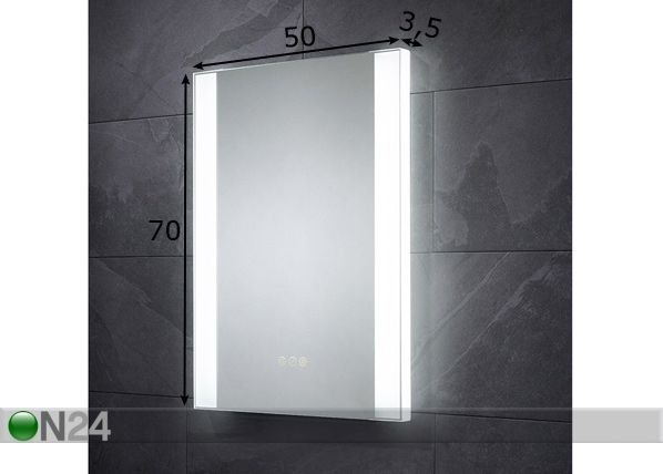 Peili LED-valaistuksella Ventura mitat